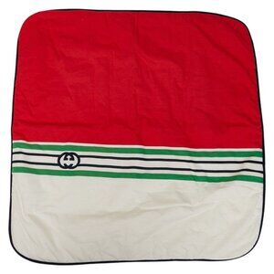 Gucci GG Logo Blanket Lap Blanket White Multicolor Wool Polyester